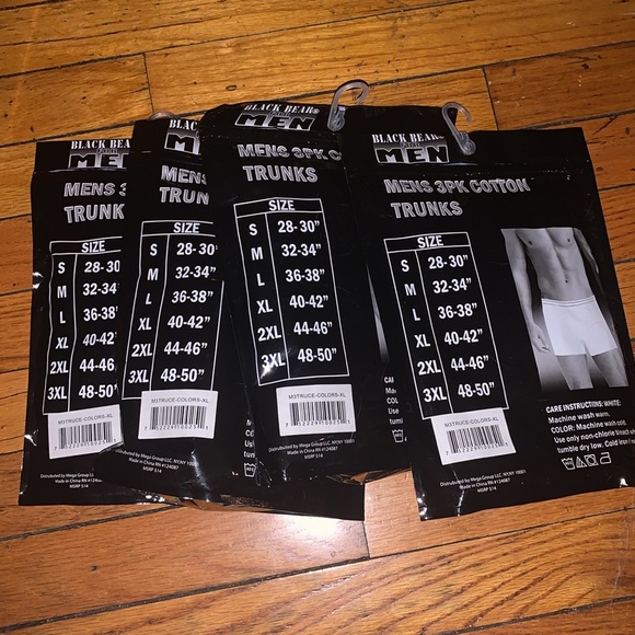 4x Urban Edge 3 pack Cotton Trunks - Picture 2 of 2